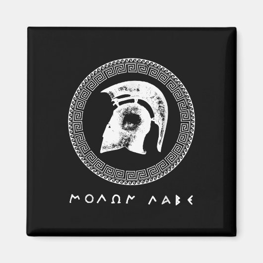 Molon Labe Spartan Warrior Helm Oude Griekse Oorlo Magneet (Voorkant)