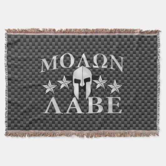 Molon Labe Spartan Warrior Helmet 5 sterren Deken (Voorkant)