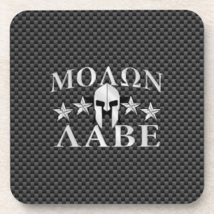 Molon Labe Spartan Warrior Helmet 5 sterren Onderzetter