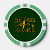 Molon Labe Spartan Warrior Helmet 5 sterren Poker Chips (Voorkant)