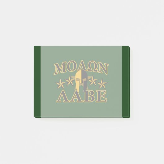 Molon Labe Spartan Warrior Helmet 5 sterren Post-it® Notes (Voorkant)