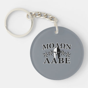 Molon Labe Spartan Warrior Helmet 5 sterren Sleutelhanger