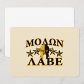 Molon Labe Spartan Warrior Helmet Golden Decor (Voorkant / Achterkant)