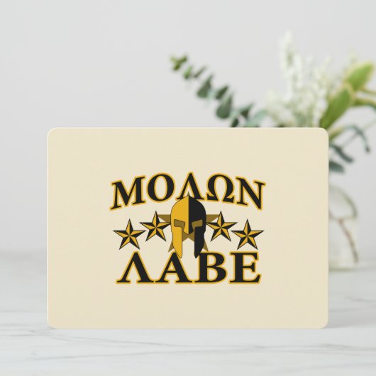 Molon Labe Spartan Warrior Helmet Golden Decor (Staand voorkant)
