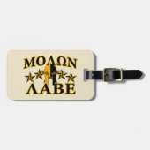 Molon Labe Spartan Warrior Helmet Golden Decor Bagagelabel (Voorkant horizontaal)