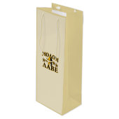 Molon Labe Spartan Warrior Helmet Golden Decor Wijn Cadeautas (Voorkant Gekanteld)