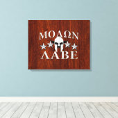 Molon Labe Spartan Warrior Helmet Mahogany Canvas Afdruk (Insitu (Houten vloer))