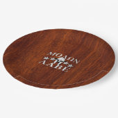 Molon Labe Spartan Warrior Helmet Mahogany Papieren Bordje (Gekanteld)