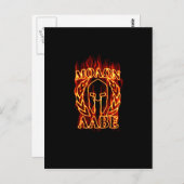 Molon Labe Spartan Warrior in Flames Briefkaart (Voorkant / Achterkant)