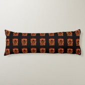 Molon Labe Spartan Warrior in Flames Lichaamskussen (Voorkant)