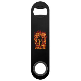 Molon Labe Spartan Warrior in Flames Speed Flessenopener