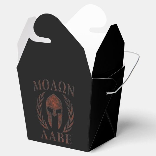 Molon Labe Spartan Warrior Iron Laurels Mask Bedankdoosjes (Geopend)