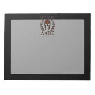 Molon Labe Spartan Warrior Iron Laurels Mask Notitieblok