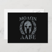 Molon Labe Spartan Warrior Laurels Briefkaart (Voorkant / Achterkant)