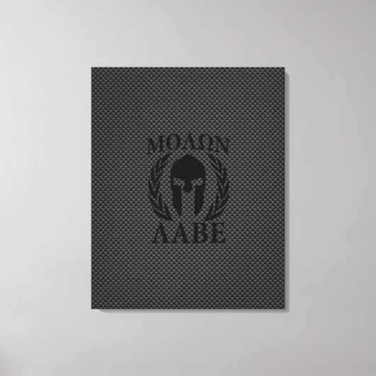 Molon Labe Spartan Warrior Laurels Canvas Afdruk (Voorkant)