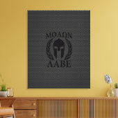 Molon Labe Spartan Warrior Laurels Canvas Afdruk (Insitu (Woonkamer))