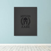 Molon Labe Spartan Warrior Laurels Canvas Afdruk (Insitu (Houten vloer))