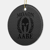 Molon Labe Spartan Warrior Laurels Carbon Style Keramisch Ornament (Links)