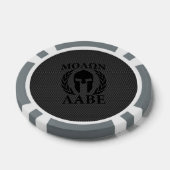 Molon Labe Spartan Warrior Laurels Carbon Style Poker Chips (Enkel)