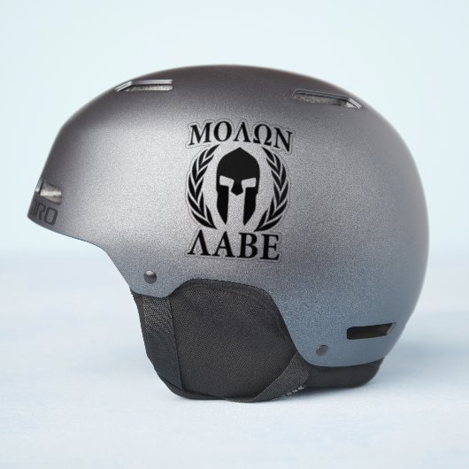 Molon Labe Spartan Warrior Laurels Carbon Style Sticker (Helm Zijkant)