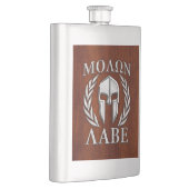 Molon Labe Spartan Warrior Laurels Chro Wood Print Heupfles (Rechts)