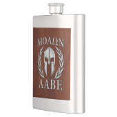Molon Labe Spartan Warrior Laurels Chro Wood Print Heupfles (Links)