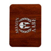 Molon Labe Spartan Warrior Laurels Chro Wood Print Magneet (Verticaal)