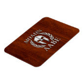 Molon Labe Spartan Warrior Laurels Chro Wood Print Magneet (Linkerzijde)