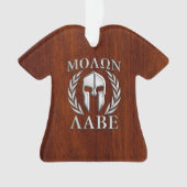 Molon Labe Spartan Warrior Laurels Chro Wood Print Ornament (voorkant)