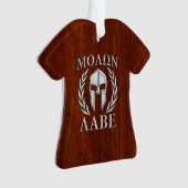 Molon Labe Spartan Warrior Laurels Chro Wood Print Ornament (voorkant)