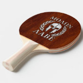 Molon Labe Spartan Warrior Laurels Chro Wood Print Tafeltennisbatje (Voorkant Gekanteld)