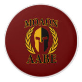 Molon Labe Spartan Warrior Laurels Keramische Knop (Voorkant)
