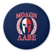Molon Labe Spartan Warrior Laurels Keramische Knop (Voorkant)