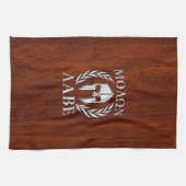 Molon Labe Spartan Warrior Laurels Mahogany Print Theedoek (Horizontaal)