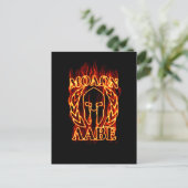 Molon Labe Spartan Warrior Laurels on Fire Briefkaart (Staand voorkant)