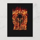 Molon Labe Spartan Warrior Laurels on Fire Briefkaart (Voorkant)