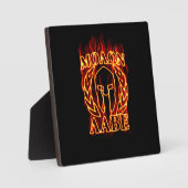 Molon Labe Spartan Warrior Laurels on Fire Fotoplaat (Voorkant)