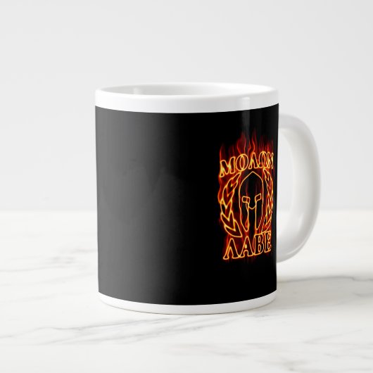 Molon Labe Spartan Warrior Laurels on Fire Grote Koffiekop (Voorkant rechts)