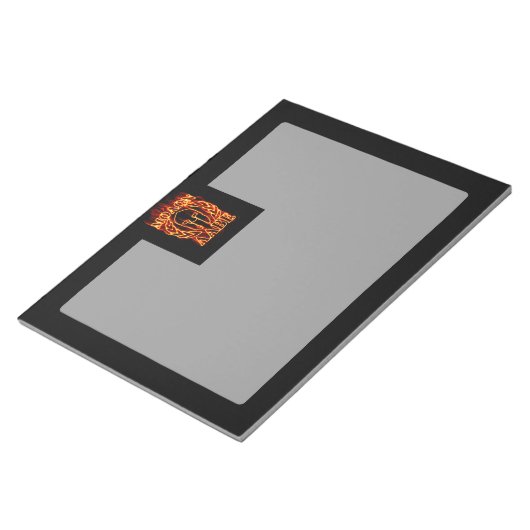 Molon Labe Spartan Warrior Laurels on Fire Notitieblok (Schuin)