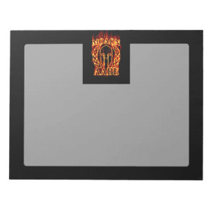 Molon Labe Spartan Warrior Laurels on Fire Notitieblok