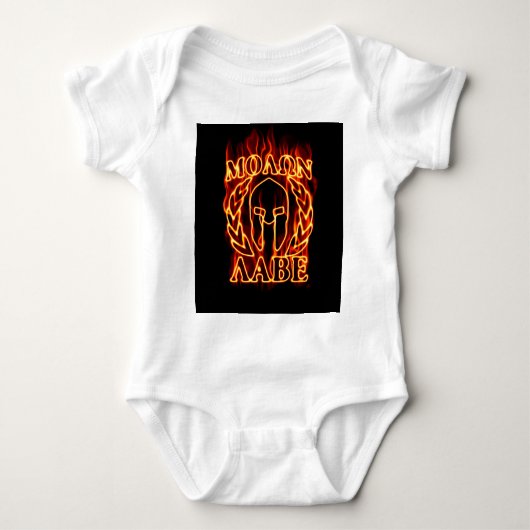 Molon Labe Spartan Warrior Laurels on Fire Romper (Voorkant)