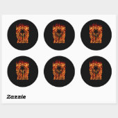 Molon Labe Spartan Warrior Laurels on Fire Ronde Sticker (Vel)