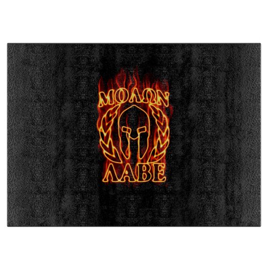 Molon Labe Spartan Warrior Laurels on Fire Snijplank (Voorkant)