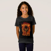 Molon Labe Spartan Warrior Laurels on Fire T-shirt (Voorkant volledig)