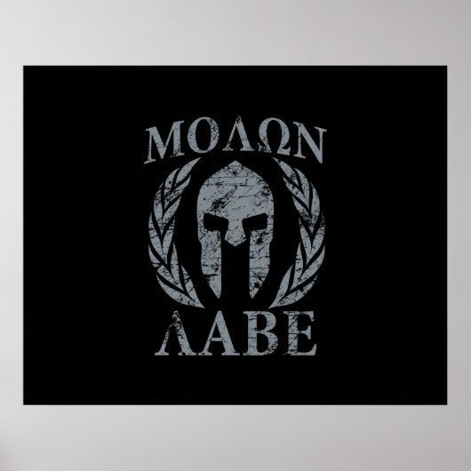 Molon Labe Spartan Warrior Laurels Poster (Voorkant)