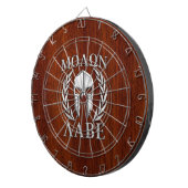 Molon Labe Spartan Warrior Laurels Wood Decor Dartbord (Voorkant Rechts)