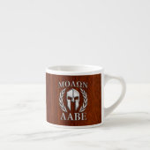 Molon Labe Spartan Warrior Laurels Wood Decor Espresso Kop (Rechts)