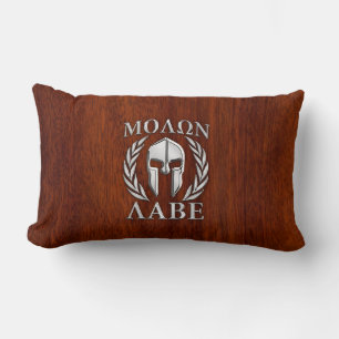 Molon Labe Spartan Warrior Laurels Wood Decor Kussen