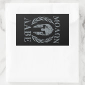 Molon Labe Spartan Warrior Laurels Zwart Rechthoekige Sticker (Tas)