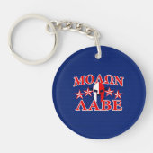 Molon Labe Spartan Warrior Mask 5 sterren Patriot Sleutelhanger (Voorkant)